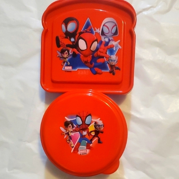 Kids Marvel Spider-Man Lunch Box Set - Red - Picture 1 of 3